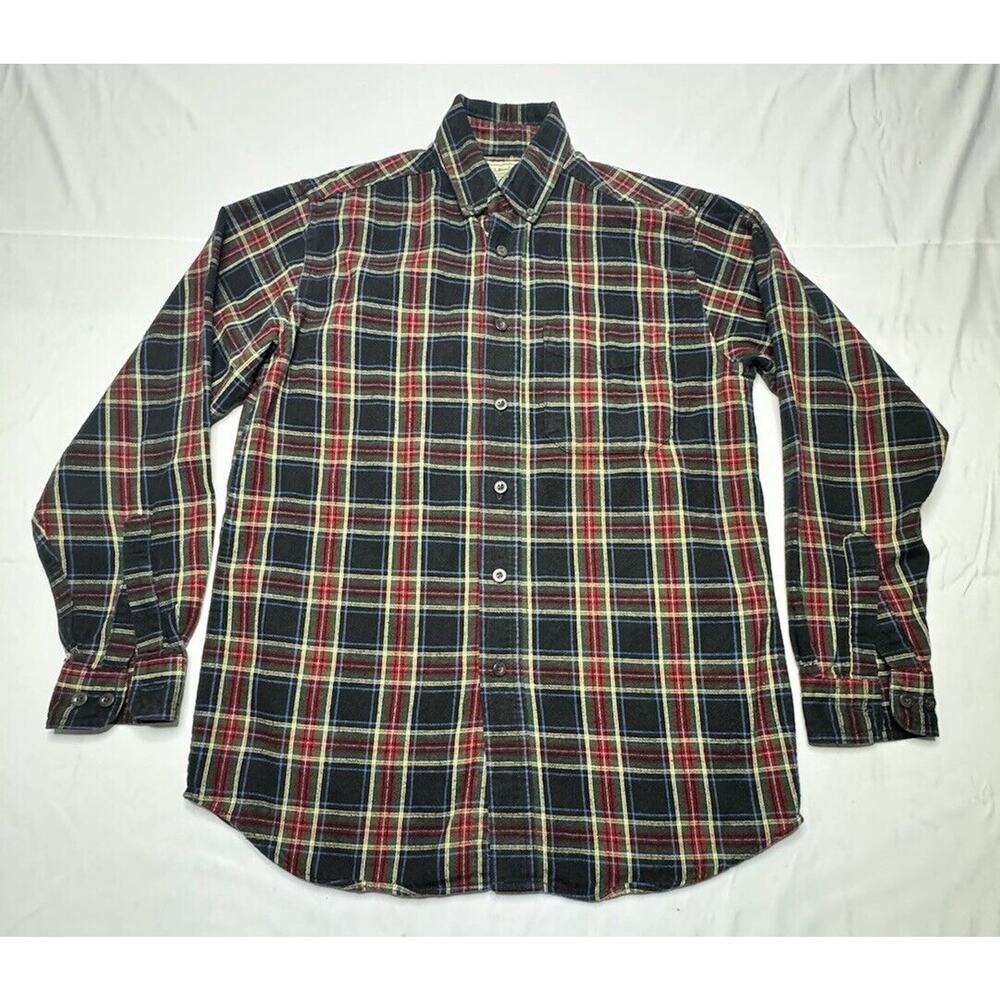 LL Bean Men's Multicolor Plaid Flannel Button Up Shirt - Size S-Reg